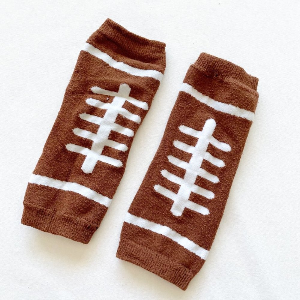 Little Wishes Football Leg Warmers size 6-12 Months